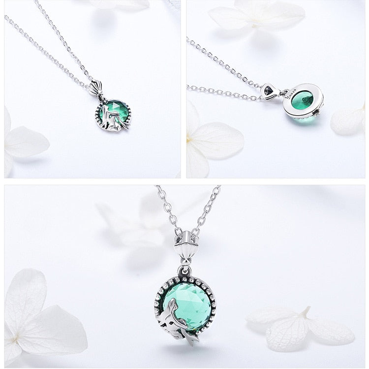 Romantic Fairy Story Light Green CZ Pendant Necklaces