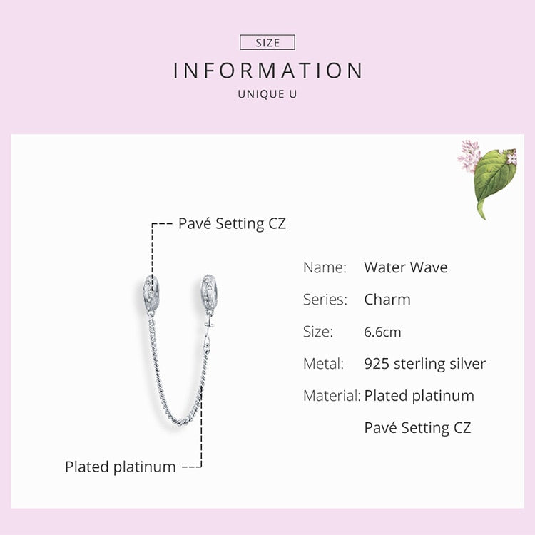 Water Wave Guardian Safety Chain (with Silicon Charm)