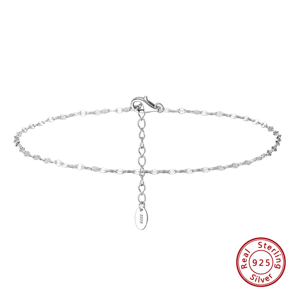 Fish Lips Chain Anklets Silver