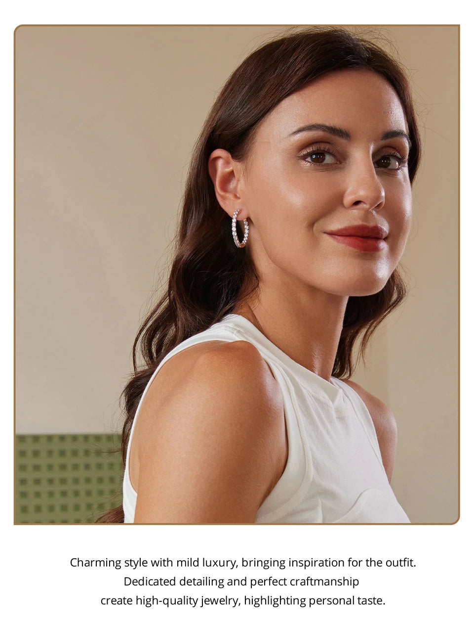 Fully Inlaid Luxury Big Halo Hoop Earrings with Crystals
