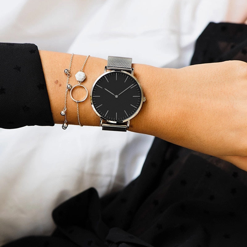Ladies Casual Quartz Watch (Steel) - Charmadise