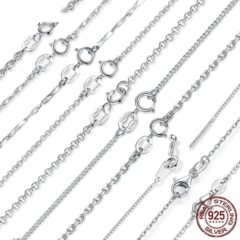 Classic Basic Chain 100% 925 Sterling Silver Lobster Clasp - Charmadise