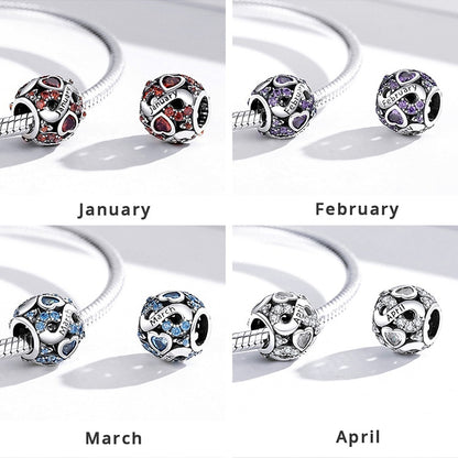 Infinite Love March Birthstone Bead Charm - Charmadise