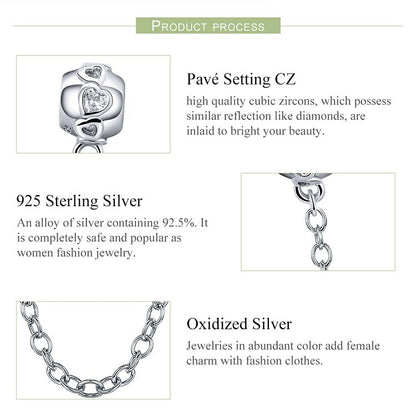 Romantic Heart Safety Chain Charm