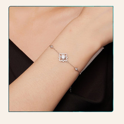Moissanite with 925 Sterling Silver Bracelet (D Color VVS1 EX 0.5CT ) - Charmadise