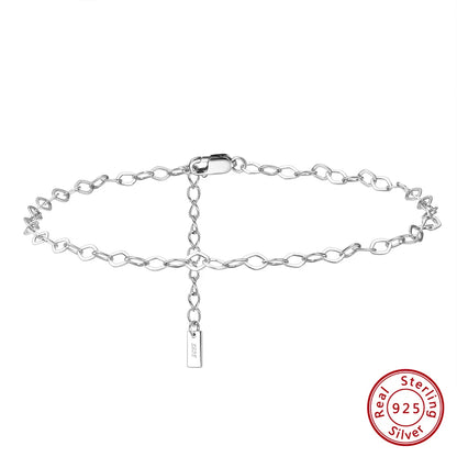 Rhombus Chain Anklets Silver