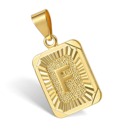 26 Letters Initial Pendant Gold Color Necklace
