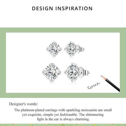 Dazzling Moissanite Stud Earrings (0.5CT | 1.0CT) - Charmadise