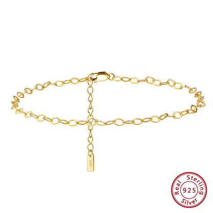 Rhombus Chain Anklets Gold