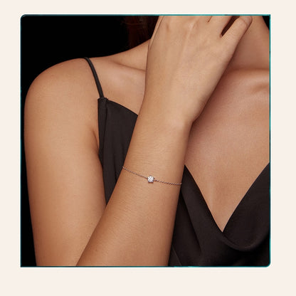 Moissanite Bracelet with 925 Sterling Silver Chain (0.6CT | 1CT) - Charmadise