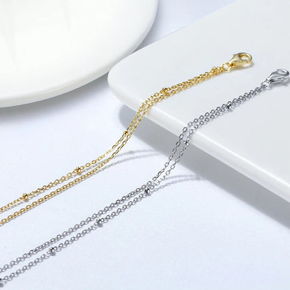 Layered Satellite & Cable Chain Anklets