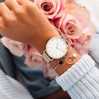 Ladies Casual Quartz Watch (Steel) - Charmadise