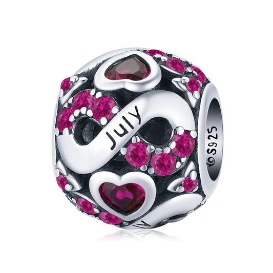 Infinite Love July Birthstone Bead Charm - Charmadise
